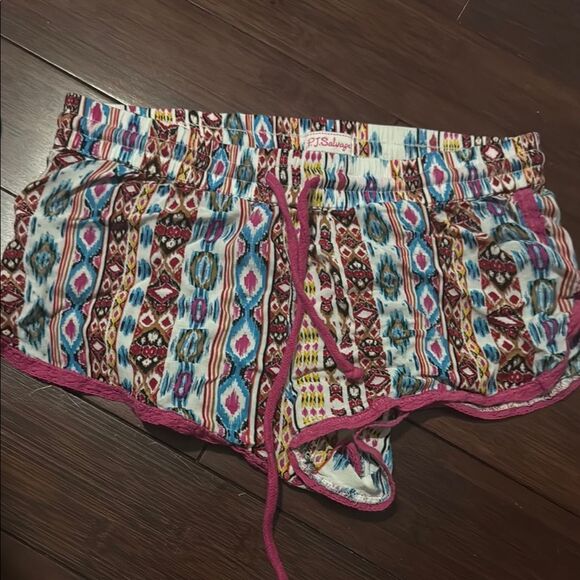 PJ Salvage Multicolor Patterned Women's Shorts- Size XS Drawstring Short Shorts - Picture 1 of 4